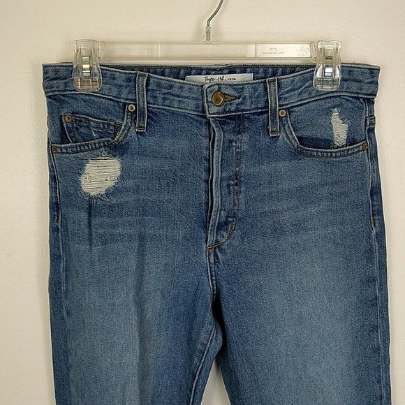 Taylor Hill Joes Jeans Womens 28 Jeans Med Wash Distressed High Rise Straight - Picture 2 of 10